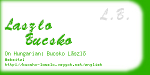 laszlo bucsko business card